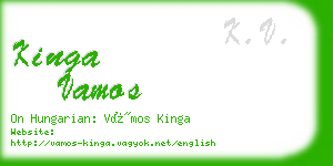 kinga vamos business card